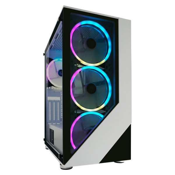 Tempered Glass Gaming Computer Case With Led Fans