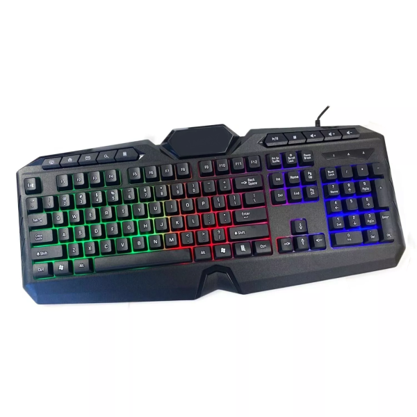 Gaming Keyboard, With 7-Color Rainbow LED Backlit, 104 Keys